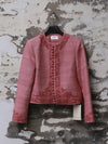 INTO THE EAST 25 Autumn/Winter Pink Embroidered Button Tussah Silk Suit ITE-E1DGAW021PK22SU-FEN Pink